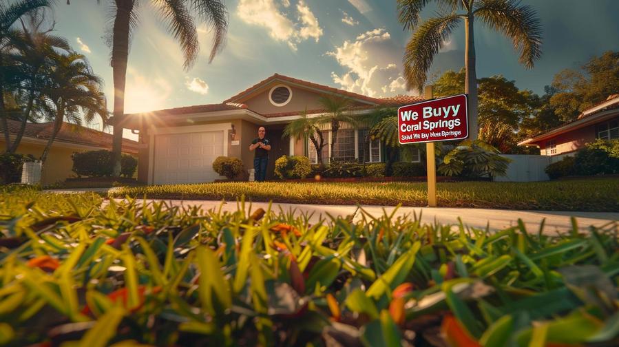 Alt text: "Quick cash house purchase in Coral Springs. We buy houses Coral Springs!"